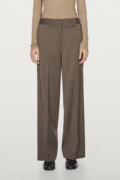 Massimo Dutti %100 yün straight fit balıksırtı pantolon