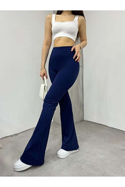 cicekhomedekor سراويل ضيقة من قماش الكريب الساق الإسبانية عالية الخصر مقاس كبير 2xl 3xl 4xl 5xl