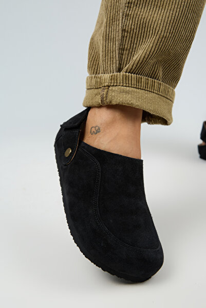 Manijero Γυναικείες παντόφλες Sabo από γνήσιο δέρμα με επίπεδη ζώνη πλάτης