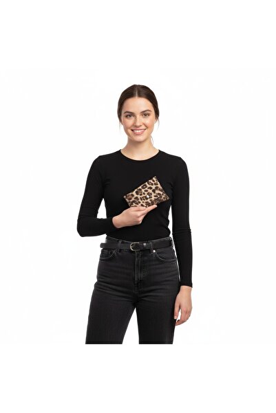 KumaşEvi محفظة صغيرة لحمل البطاقات بنقشة الفهد - حافظة نقود، حامل بطاقات، مود...