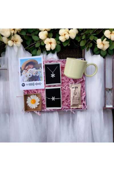 MARMORİ Kişiselleştirilebilir Fotograf Silver Renkli Tarz Kolye Bileklikli MU...