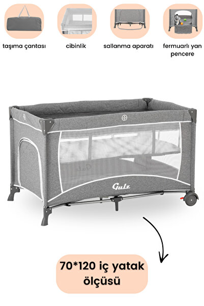 Gulz Raftel Oyun Parkı Bebek Beşik 70x120 Cm