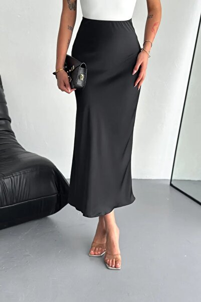 KaSheHa Siyah Çan Model Saten Etek 91 Cm