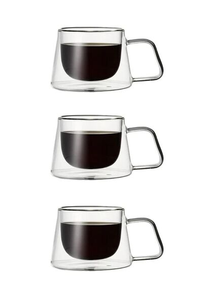 Kitchen Design Lab Yeni Tasarım Neskafe Ekspresso Fincanı, Çift Cidarlı Kulpl...