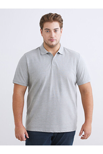 LC Waikiki Vizyon New Season Plus Size Polo Neck Pique Men's T-Shirt