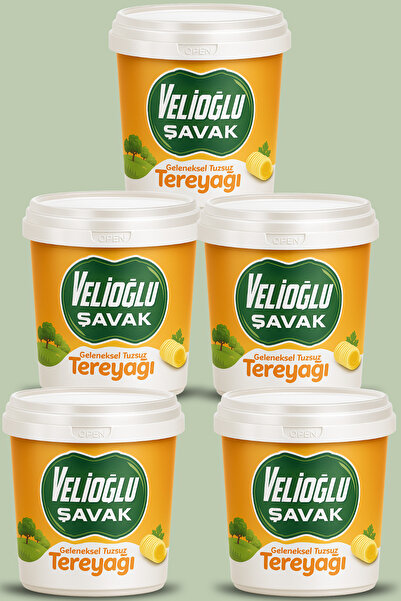 Velioğlu Şavak Peynircilik Organik Köy Tereyağı Tuzsuz 1 Kg X 5 Adet