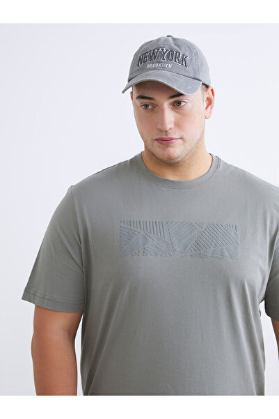 LC Waikiki طاقم الرقبة المطبوعة تي شيرت رجالي