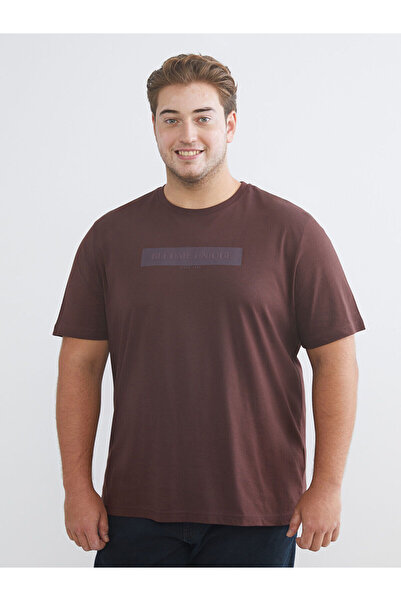 LC Waikiki Plus Size Crew Neck Printed Men's T-Shirt
