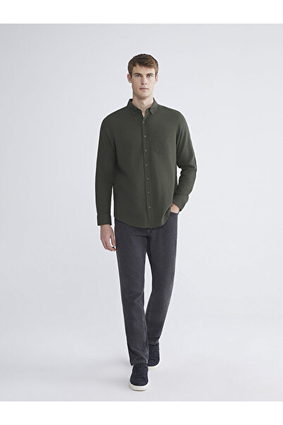 LC Waikiki Ανδρικό πουκάμισο με μακρυμάνικο μοντέρνο σχέδιο Vision New Season Regular Fit