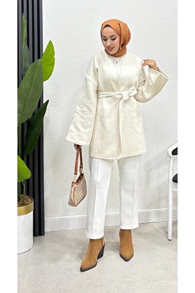 Bluezade Cardigan confortabil din cașmir cu detaliu de legare