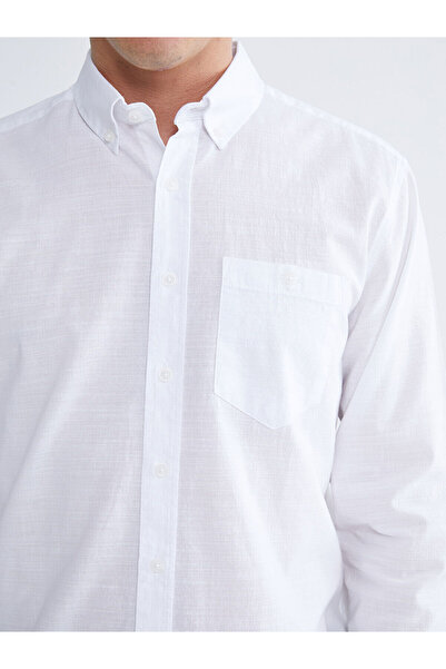 LC Waikiki Ανδρικό πουκάμισο με μακρυμάνικο μοντέρνο σχέδιο Vision New Season Regular Fit