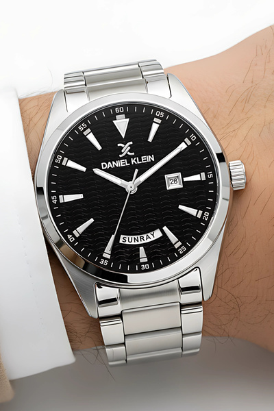 Daniel Klein Men's Wristwatch with Calendar Steel Band Steel Case Bracelet Gift 3 Atm Waterproof