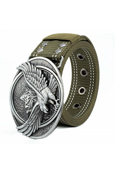 PUFO Wild Eagle Men's Belt 3.8 x 123 cm, green