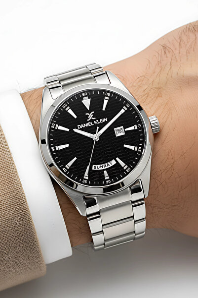 Daniel Klein Men's Wristwatch with Calendar Steel Band Steel Case Bracelet Gift 3 Atm Waterproof