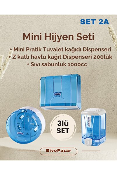 Palex 3 lü Hijyen Seti ( Sıvı Sabunluk+Tuvalet Kağıt Dispenseri+ Z Katlı Havlu Dispenseri )