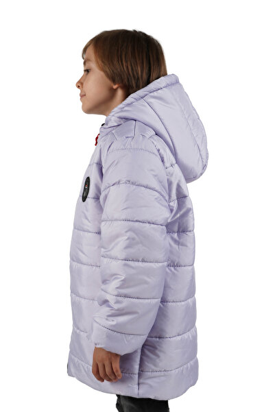 QAWWA Erkek Çocuk Rüzgar Geçirmez Içi Kalın Elyaf Dolgulu Kışlık Kapüşonlu Mont