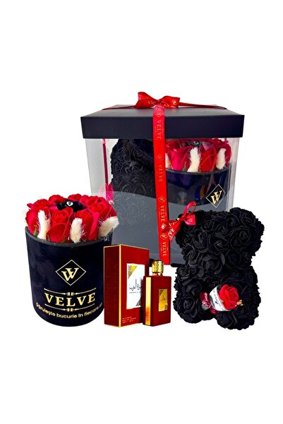velve Pachet pentru indragostiti, Berny,trandafiri sapun,parfum arabesc,ursul...
