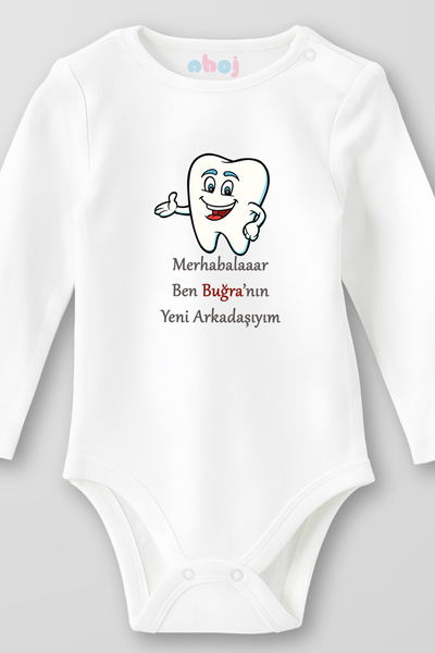 Ahoj بدلة أطفال من القطن العضوي بنسبة 100% من نيو فريند ديش بأكمام طويلة