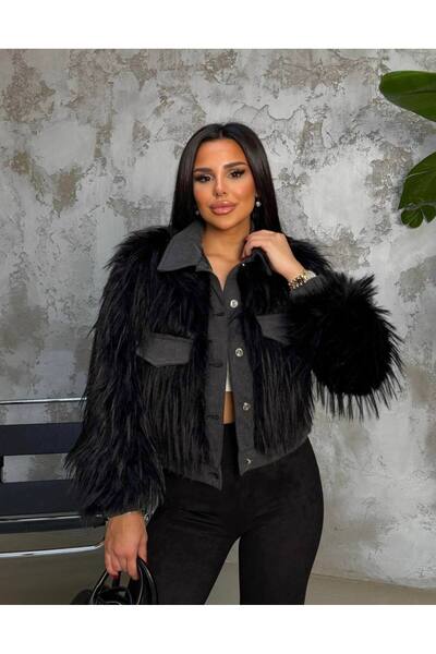 Miss Beyoğlu Blană cu detalii din denim