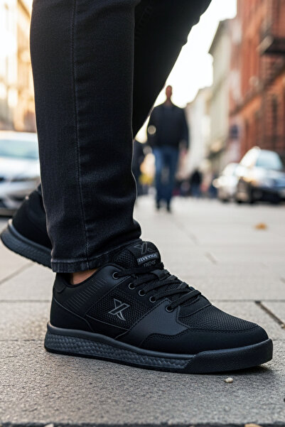 Giyyin حذاء رياضي أسود كاجوال فلوتي مريح وذو تهوية جيدة ذو جودة عالية برباط ل...