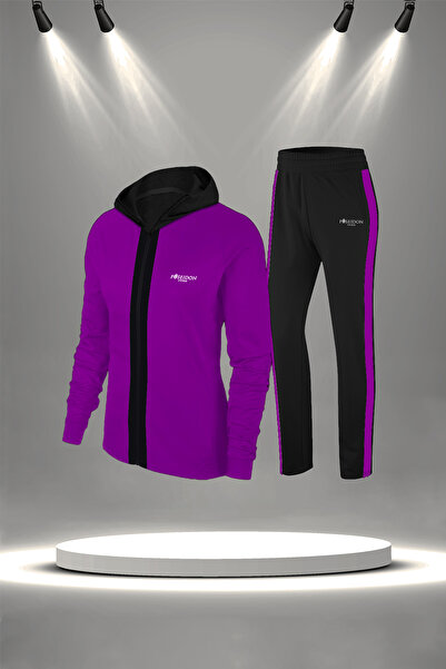 POSEIDON STORM Kadın Mor Özel Supra Penye Koşu ve Yürüyüş için Rahat Eşofman ...