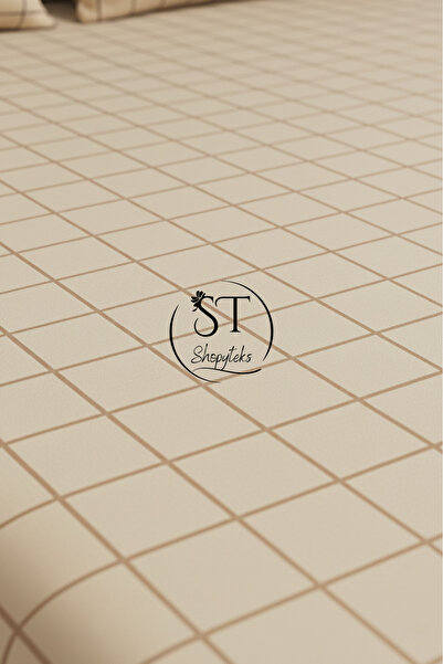 Shopyteks طقم ملاءة سرير مطاطية من القطن منقوش مقاس كبير – 180x200 سم |   مضاد للبكتيريا ومريح