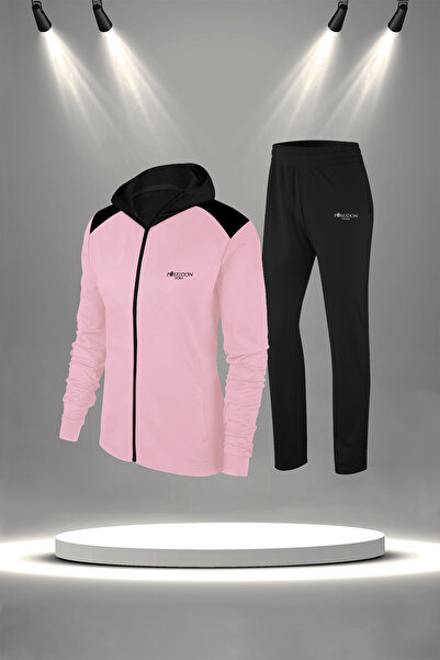 POSEIDON STORM Σετ αθλητικών φορμών μεγάλου μεγέθους για γυναίκες σε πούδρα N...