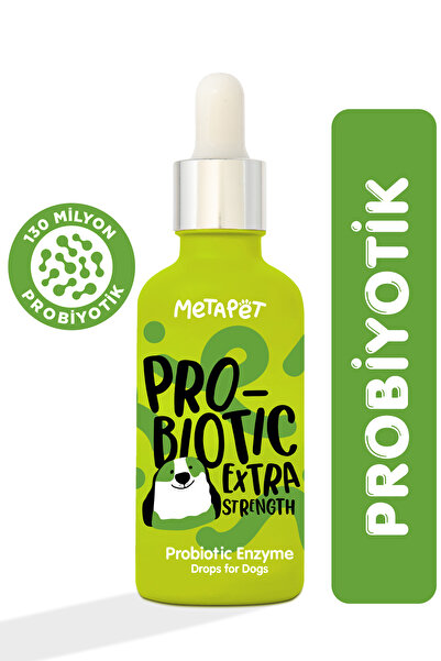 Metapet Köpekler için Probiyotik Damla, Güçlü Sıvı Enzim Form, Suyuna veya Ma...