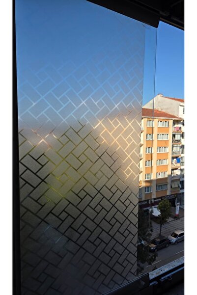 Başak Ev Tekstili Cam Filmi Kaplama Statik Folyo Buzlu Desenli Duşa Kabin Pencere Ofis Dekorasyon