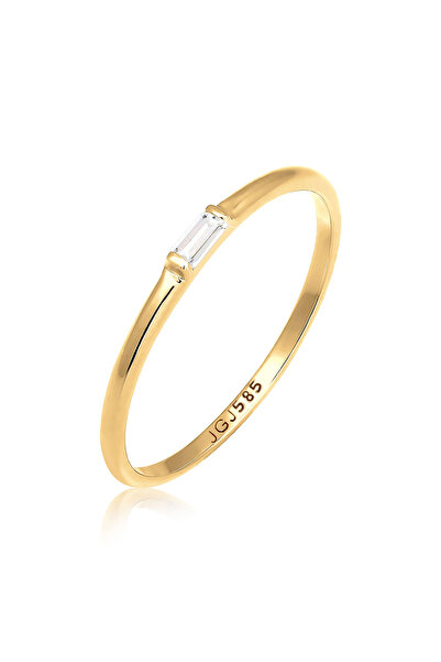 ELLI Ring Damen Verlobung Liebe Zart Filigran mit Topas Edelstein in 585 Gelb...