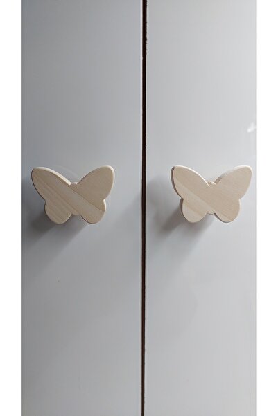 afralya home 2 Pieces Butterfly Children's Room Wooden Drawer/Cabinet Handle, Figured Wooden Handle