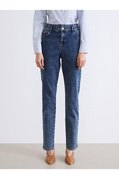 LC Waikiki Beli Lastikli Slim Mom Kadın Jean Pantolon