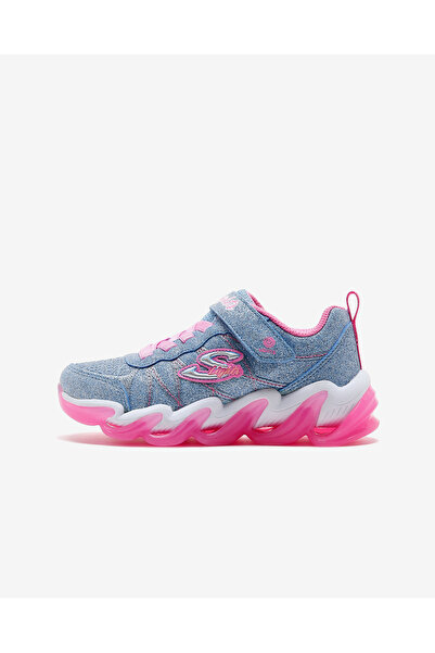 SKECHERS HYPER SURGE Büyük Kız Çocuk Mavi Işıklı Spor Ayakkabı 302330L LBPK