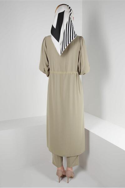 Alvina Σετ παντελόνι με μπαλόνι και μέση από βαμβακερό παντελόνι - 43819