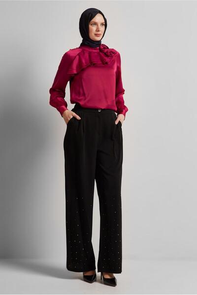 Alvina Rose Detail Satin Bluz 44713