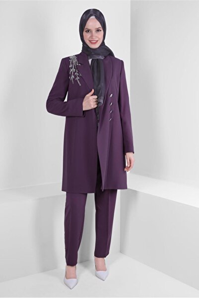 Alvina TAŞ BASKILI PANTOLONLU TAKIM 30326