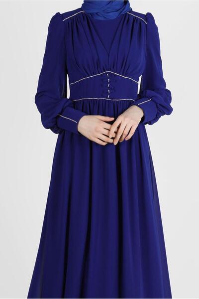 Alvina TAŞ DETAYLI ŞİFON ABİYE 50221