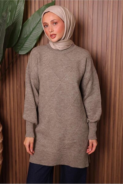 TRENDTESETTÜR Women's Mink Knit Tunic t 6207