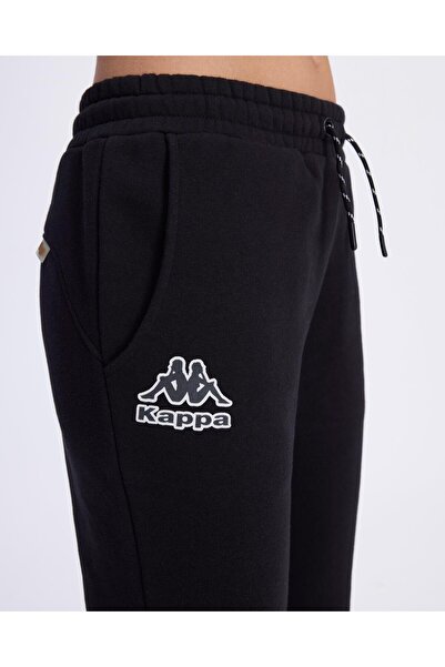 Kappa Logo Fres Tour Women's Black Oversize Fit Sweatpants