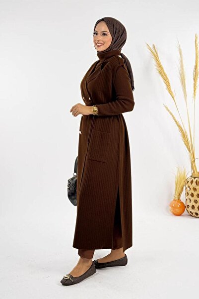 TRENDTESETTÜR Women's Brown Knit Vest t 10381