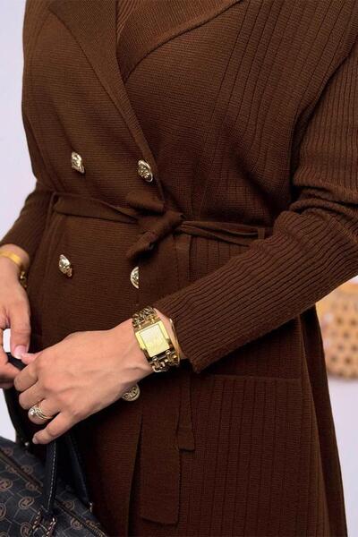 TRENDTESETTÜR Women's Brown Knit Vest t 10381