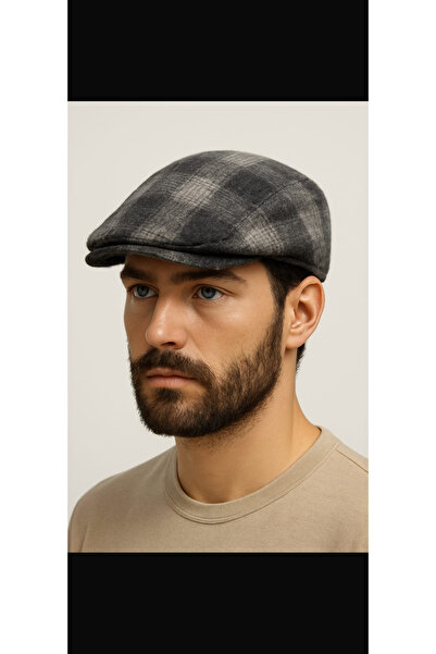 shop Kaşe Büyük Ekose2 Ördek Şapka Kasket