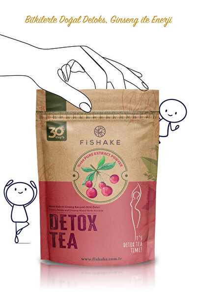 FiShake Kiraz Sapı Ve Gınseng Karışımlı Detox Tea Form Diyet Çay (30 GÜN)