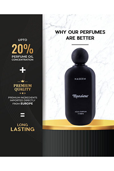 Naseem Monsieur - Eau De Parfum for Men and Women 100ml