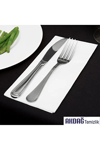 AKDAG TEMİZLİK 33X33 ÇİFT KATLI GARSON KATLAMA PEÇETE BEYAZ (100 LU)