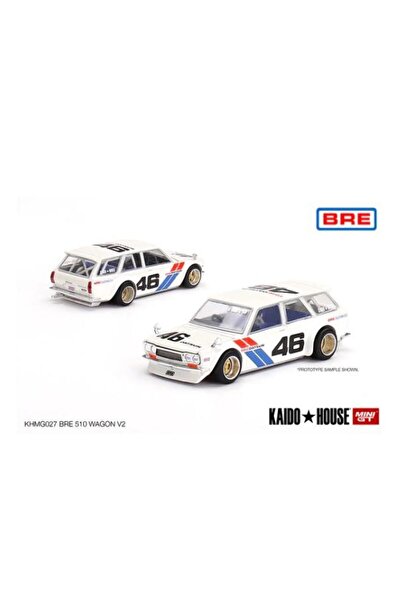 mini gt Kaido House Kaido GT Datsun 510 Wagon BRE Version 2 White Limited Edition - 027