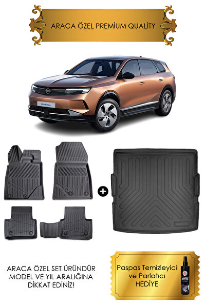 Sare Tuning Opel Grandland Mhev - Hybrid 2025 Sonrası Uyumlu Havuzlu Paspas ve Alt Kademe Bagaj Havuzu(HEDİYELİ)
