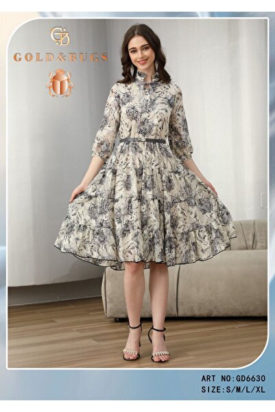 JAWAN one فستان مشجر قصير بحزام