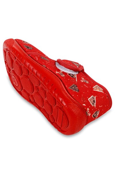 Civil Geyik Baskılı -32 Numara Panduf - Kırmızı 29