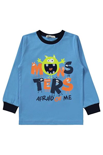 Civil Boys Monster Printed 2-5 Years Old Pajama Set - Navy Blue 3-4 Years Old